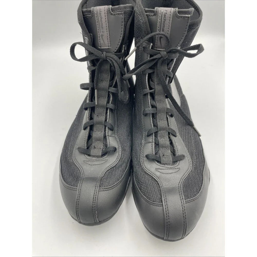 Nike Boxing Shoes Machomai 2 Mens Size 10.5 Black Boxing MMA Like New